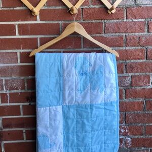 Vintage Cross Stitch / Embroidered /Patchwork / Needlework Lightweight Baby Quil